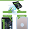 Чехол с клавиатурой для iPad 5 2017, iPad 6 2018, 9,7 дюйма (голубой), поворотный
