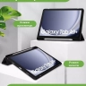 Чехол с прозрачной задней крышкой для Samsung Galaxy Tab A9 Plus (черный), прозр. акрил