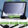 Чехол с прозрачной задней крышкой для Samsung Galaxy Tab A9 Plus (черный), прозр. акрил