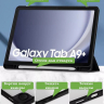 Чехол с прозрачной задней крышкой для Samsung Galaxy Tab A9 Plus (черный), прозр. акрил