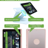 Чехол с клавиатурой для iPad 5 2017, iPad 6 2018, 9,7 дюйма (розовый), поворотный