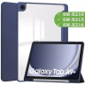 Чехол с прозрачной задней крышкой для Samsung Galaxy Tab A9 Plus (темно-синий), прозр. акрил