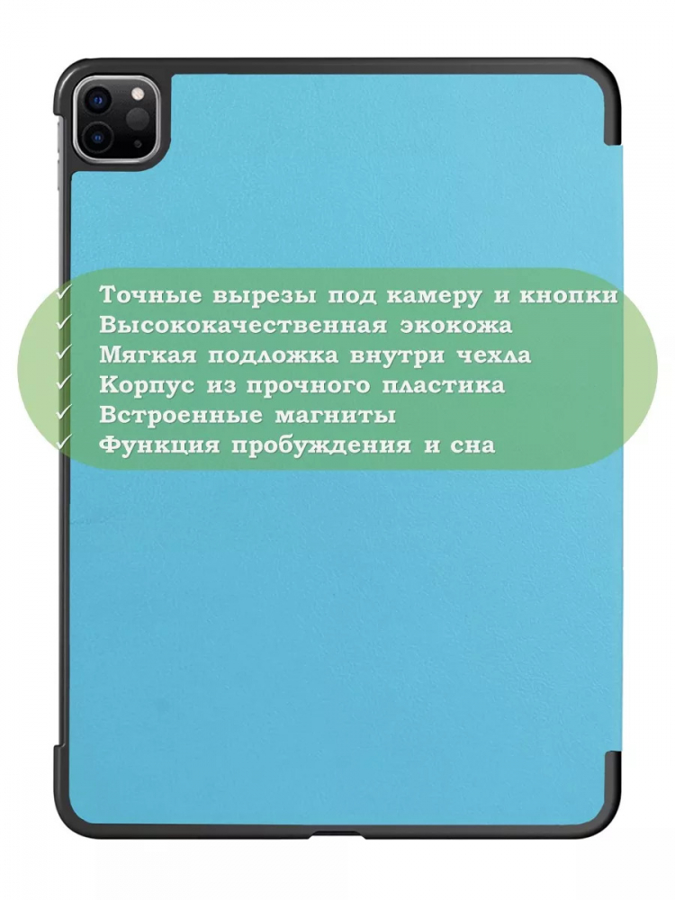 Чехол для iPad Pro 12,9 (2020, 2021, 2022), голубой