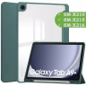 Чехол с прозрачной задней крышкой для Samsung Galaxy Tab A9 Plus (т.зеленый), прозр. акрил