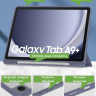Чехол с прозрачной задней крышкой для Samsung Galaxy Tab A9 Plus (фиолетовый), прозр. акрил