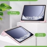 Чехол с прозрачной задней крышкой для Samsung Galaxy Tab A9 Plus (розовый), прозр. акрил