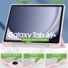 Чехол с прозрачной задней крышкой для Samsung Galaxy Tab A9 Plus (розовый), прозр. акрил