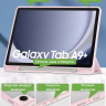 Чехол с прозрачной задней крышкой для Samsung Galaxy Tab A9 Plus (розовый), прозр. акрил