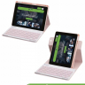 Чехол с клавиатурой для iPad 10.2 (розовый), поворотный