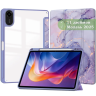 Чехол с прозрачной задней крышкой для Xiaomi Redmi Pad 2 (фиолетовый мрамор), прозр. акрил