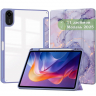 Чехол с прозрачной задней крышкой для Xiaomi Redmi Pad 2 (фиолетовый мрамор), прозр. акрил