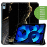 Чехол для iPad 10.9 2022 10th generation, Чёрный мрамор