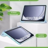 Чехол с прозрачной задней крышкой для Samsung Galaxy Tab A9 Plus (голубой), прозр. акрил
