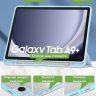 Чехол с прозрачной задней крышкой для Samsung Galaxy Tab A9 Plus (голубой), прозр. акрил