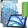 Чехол для iPad Air 11 (6th gen), 2024, Голубой мрамор