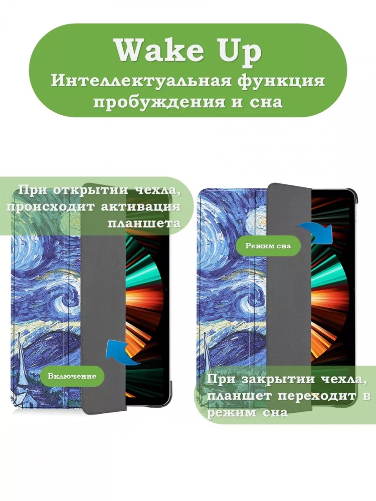 Чехол для iPad Pro 12,9 (2020, 2021, 2022), Ван Гог