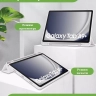 Чехол с прозрачной задней крышкой для Samsung Galaxy Tab A9 Plus (светло-серый), прозр. акрил