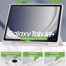 Чехол с прозрачной задней крышкой для Samsung Galaxy Tab A9 Plus (светло-серый), прозр. акрил