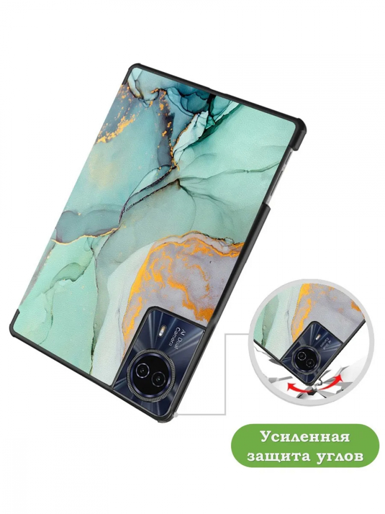 Чехол для Teclast T50HD, T50 Plus, T50 Max, Зеленый мрамор