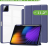 Чехол с прозрачной задней крышкой для Xiaomi Pad 7, Xiaomi Pad 7 Pro (темно-синий), прозр. акрил