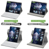 Чехол с клавиатурой для Samsung Galaxy Tab S9, S9 FE, S10 FE, S10 Lite (светло-серый), поворотный