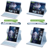 Чехол с клавиатурой для iPad Air 5, iPad Air 4, iPad Pro 11 (голубой), поворотный