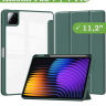 Чехол с прозрачной задней крышкой для Xiaomi Pad 7, Xiaomi Pad 7 Pro (т.зеленый), прозр. акрил