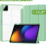 Чехол с прозрачной задней крышкой для Xiaomi Pad 7, Xiaomi Pad 7 Pro (салатовый), прозр. акрил