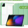 Чехол с прозрачной задней крышкой для Xiaomi Pad 7, Xiaomi Pad 7 Pro (салатовый), прозр. акрил