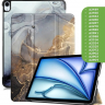 Чехол для iPad Air 11 (6th gen), 2024, Серый мрамор