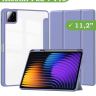 Чехол с прозрачной задней крышкой для Xiaomi Pad 7, Xiaomi Pad 7 Pro (фиолетовый), прозр. акрил