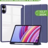 Чехол с прозрачной задней крышкой для Xiaomi Redmi Pad Pro, POCO Pad (темно-синий), прозр. акрил