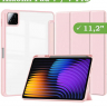 Чехол с прозрачной задней крышкой для Xiaomi Pad 7, Xiaomi Pad 7 Pro (розовый), прозр. акрил