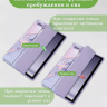 Чехол с прозрачной задней крышкой для Samsung Galaxy Tab A9 Plus (фиолетовый мрамор), прозр. акрил