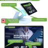 Чехол с клавиатурой для iPad 10.9 2022 10th generation (голубой), поворотный