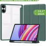 Чехол с прозрачной задней крышкой для Xiaomi Redmi Pad Pro, POCO Pad (темно-зеленый), прозр. акрил