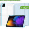 Чехол с прозрачной задней крышкой для Xiaomi Pad 7, Xiaomi Pad 7 Pro (голубой), прозр. акрил