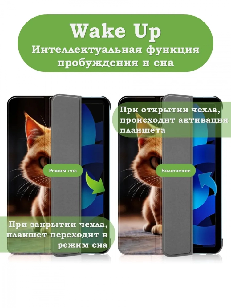 Чехол для iPad 10.9 2022 10th gen, Злой кот