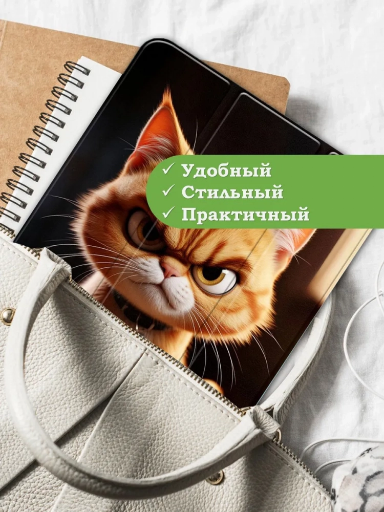 Чехол для iPad 10.9 2022 10th gen, Злой кот