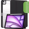 Чехол с прозрачной задней крышкой для iPad Air 11 (6th gen), 2024 (черный), прозр. акрил