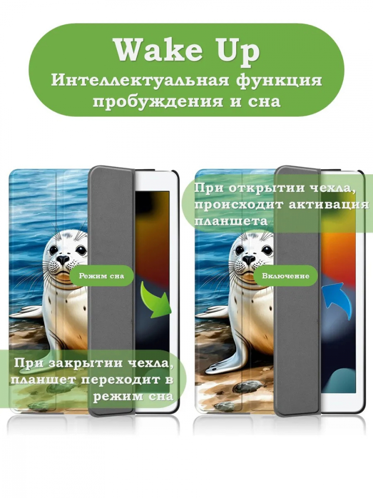 Чехол для iPad 10.2, Тюлень