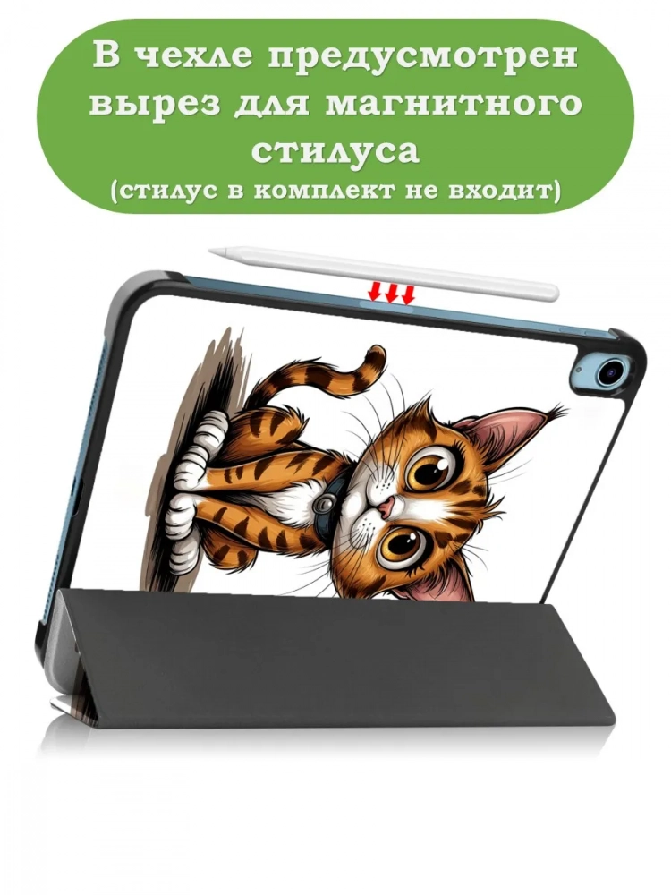 Чехол для iPad 10.9 2022 10th gen, Нарисованный кот