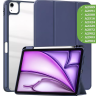 Чехол с прозрачной задней крышкой для iPad Air 11 (6th gen), 2024 (темно-синий), прозр. акрил