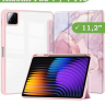 Чехол с прозрачной задней крышкой для Xiaomi Pad 7, Xiaomi Pad 7 Pro (розовый мрамор), прозр. акрил