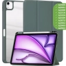 Чехол с прозрачной задней крышкой для iPad Air 11 (6th gen), 2024 (темно-зеленый), прозр. акрил