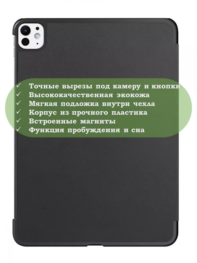 Чехол для iPad Pro 13 (7th gen), 2024 (черный)