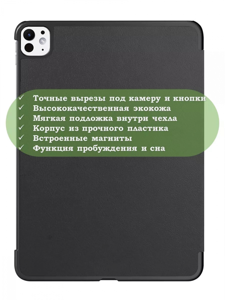 Чехол для iPad Pro 13 (7th gen), 2024 (черный)