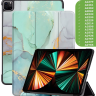 Чехол для iPad Pro 12,9 (2020, 2021, 2022), Зеленый мрамор