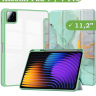 Чехол с прозрачной задней крышкой для Xiaomi Pad 7, Xiaomi Pad 7 Pro (зеленый мрамор), прозр. акрил