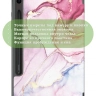 Чехол для Samsung Galaxy Tab S9, S9 FE, S10 FE, S10 Lite (Розовый мрамор)